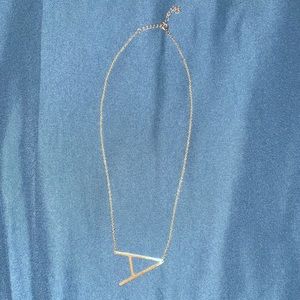 Anthropologie Monogram Pendant Necklace